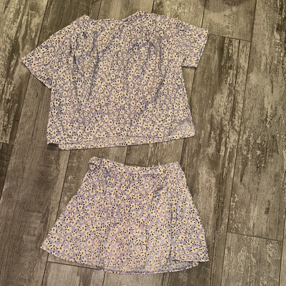 Zara Kids Floral Matching Set - Purple and Yellow